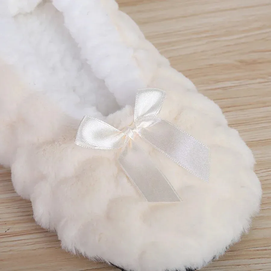 Fluffy Female House Slipper Womens Winter Home Room Plush Warm Thick Faux Fur hairy Non Slip Grip Funny Indoor Floor Shoes Flat