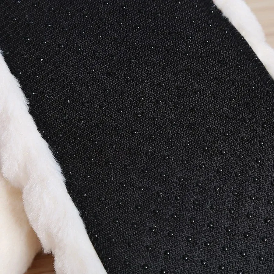 Fluffy Female House Slipper Womens Winter Home Room Plush Warm Thick Faux Fur hairy Non Slip Grip Funny Indoor Floor Shoes Flat