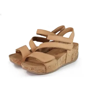 Formentera 2.0 Adjustable Straps Wedge Sandals (Tea)