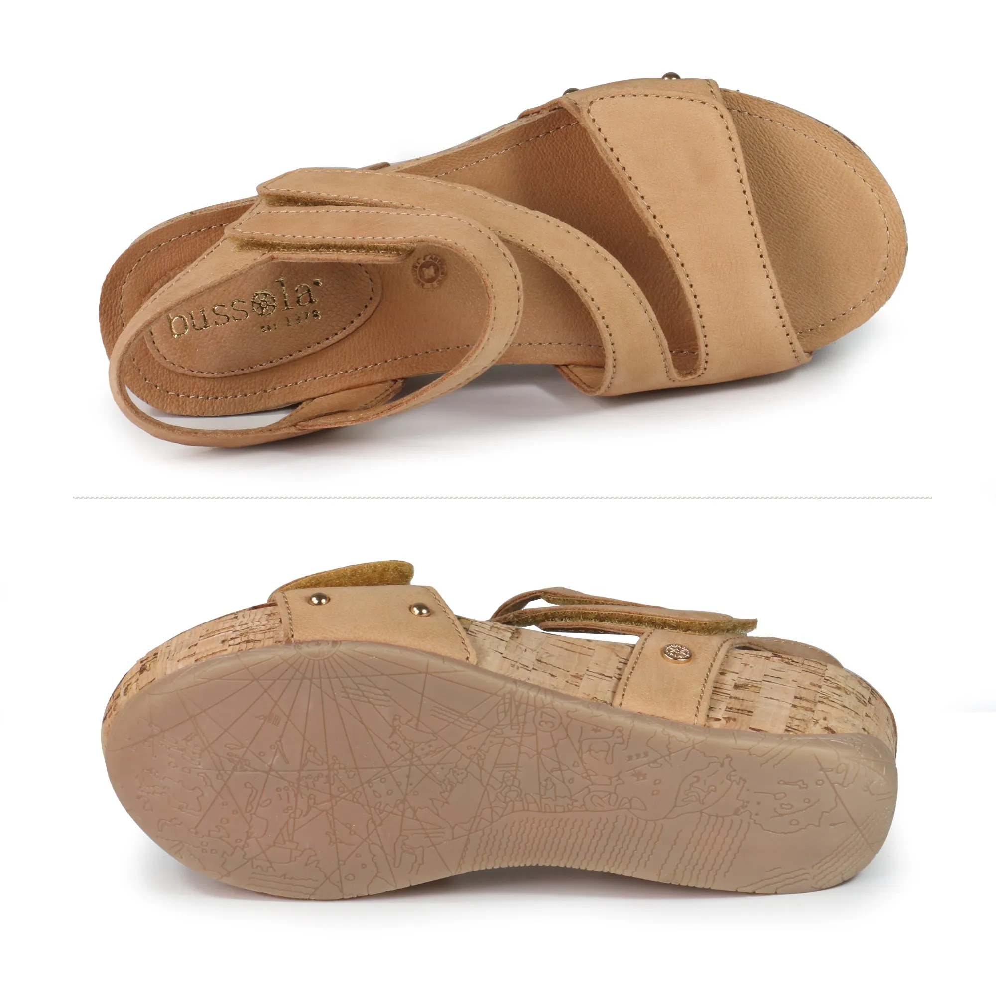Formentera 2.0 Adjustable Straps Wedge Sandals (Tea)