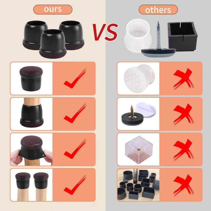 Furniture Leg Silicone Floor Protectors Pad Cups