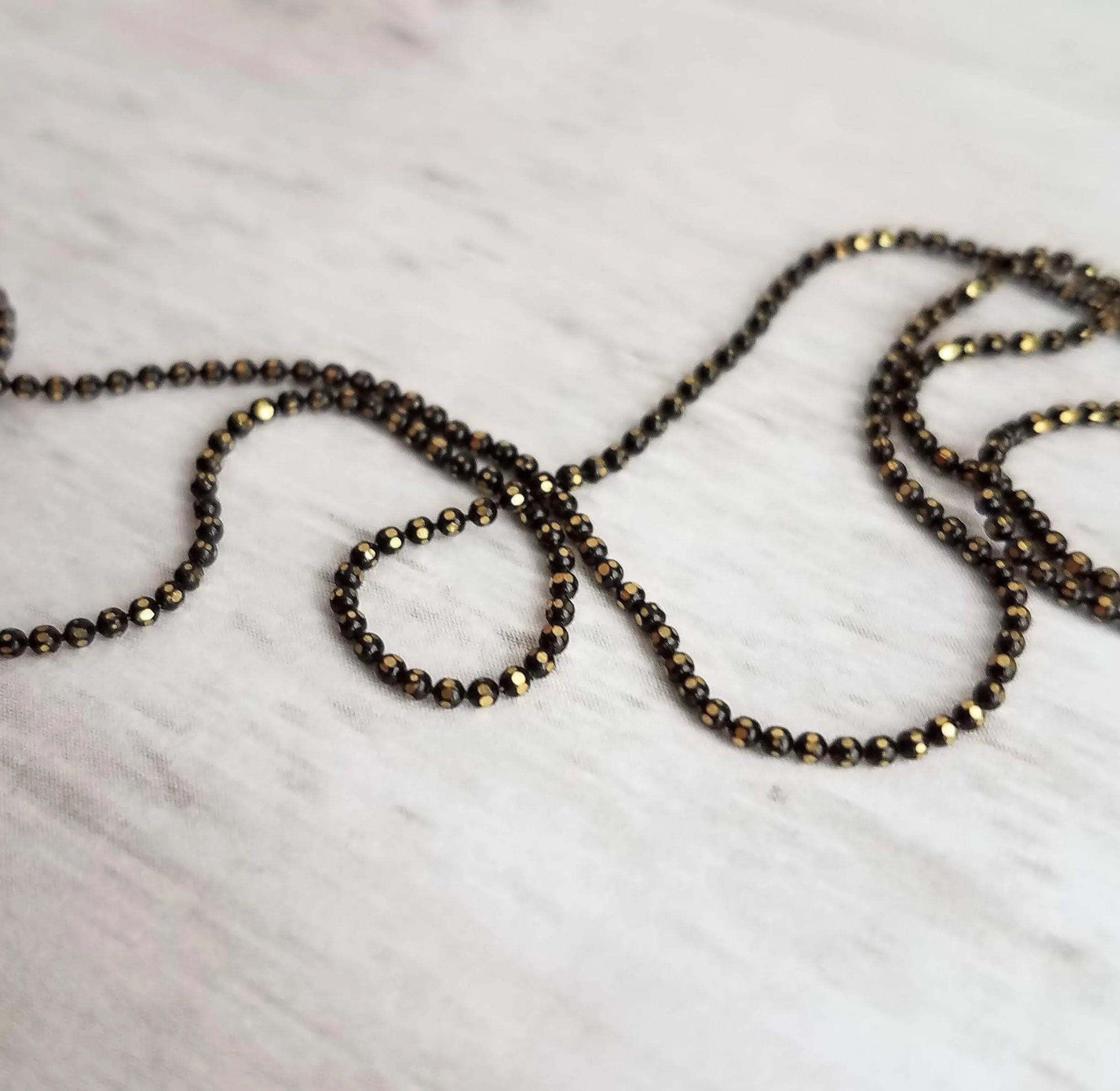 Gold Spike Necklace, solid brass bullet point pendant, gold dagger necklace, black chain necklace, black gold necklace, gold bullet necklace