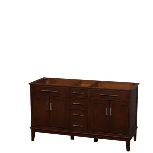 Hatton 60 Inch Double Bathroom Vanity in Dark Chestnut