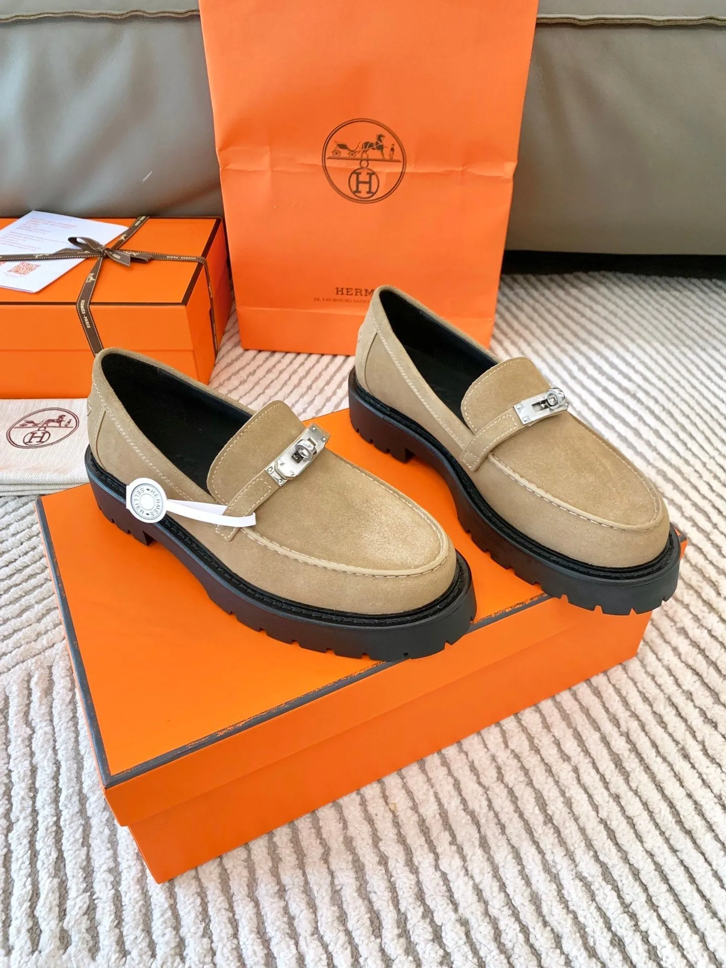 HM Icone Loafer Light Brown Suede 963172