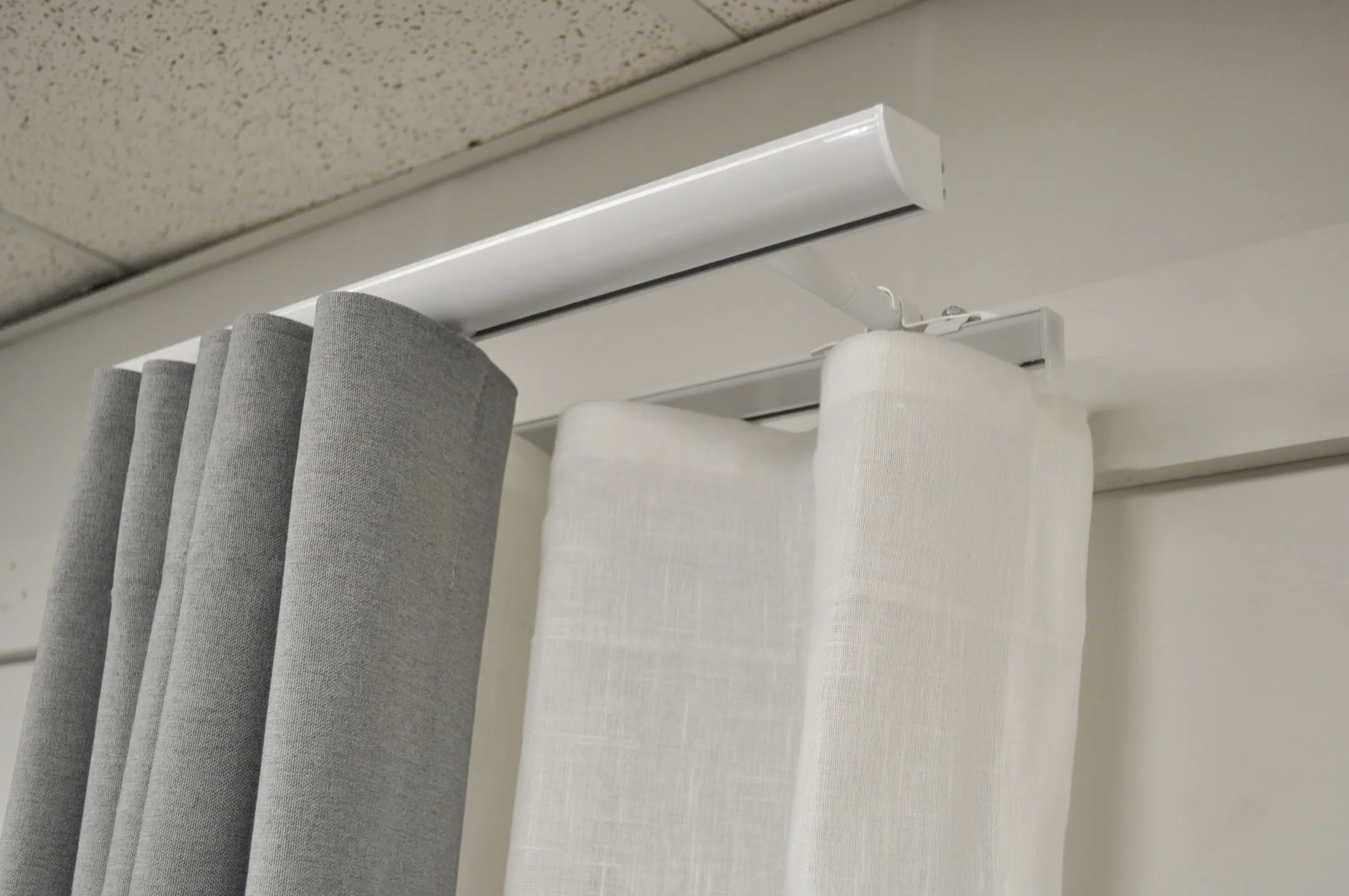 Invisible Double Curtain Track Set