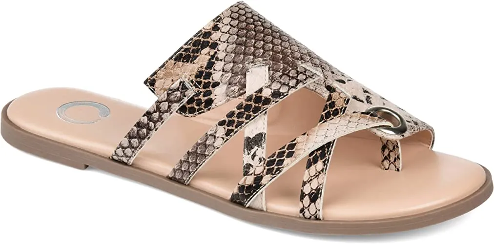 Journee Collection Womens Hasten Sandal Brown, 8 Womens US