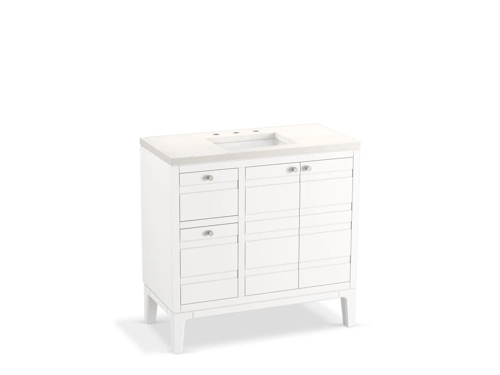 KOHLER K-33526-ASB Helst 36" bathroom vanity cabinet with sink and quartz top