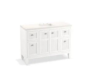 KOHLER K-33538-ASB Hearthaven 48" bathroom vanity cabinet with sink and quartz top