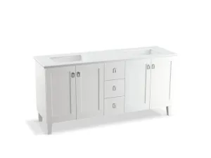 KOHLER K-99538-LG-1WA Poplin 72" bathroom vanity cabinet with legs, 4 doors and 3 drawers