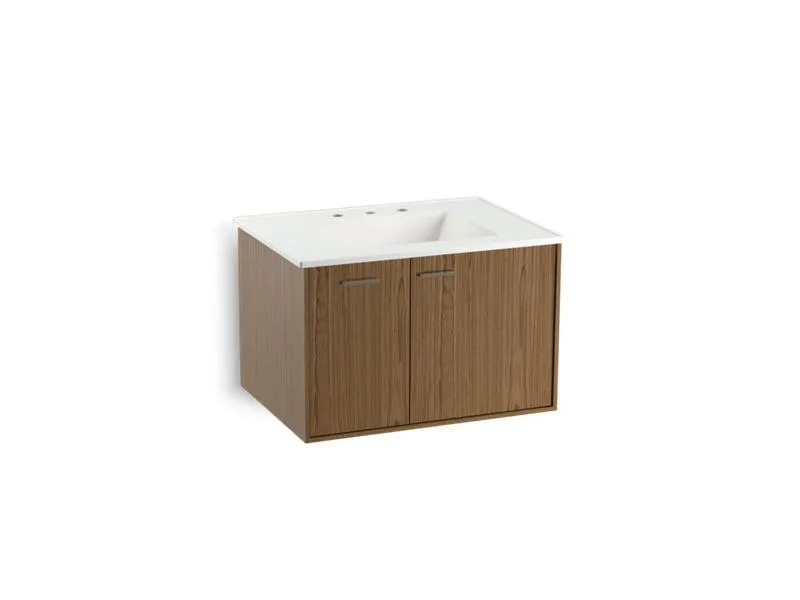 KOHLER K-99541-L-1WA Jute 30" wall-hung bathroom vanity cabinet with 1 door and 1 drawer on left