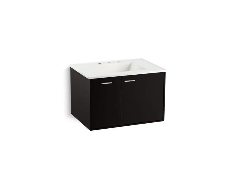 KOHLER K-99541-L-1WA Jute 30" wall-hung bathroom vanity cabinet with 1 door and 1 drawer on left