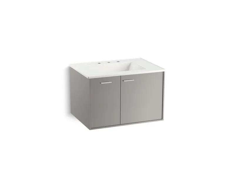 KOHLER K-99541-L-1WA Jute 30" wall-hung bathroom vanity cabinet with 1 door and 1 drawer on left