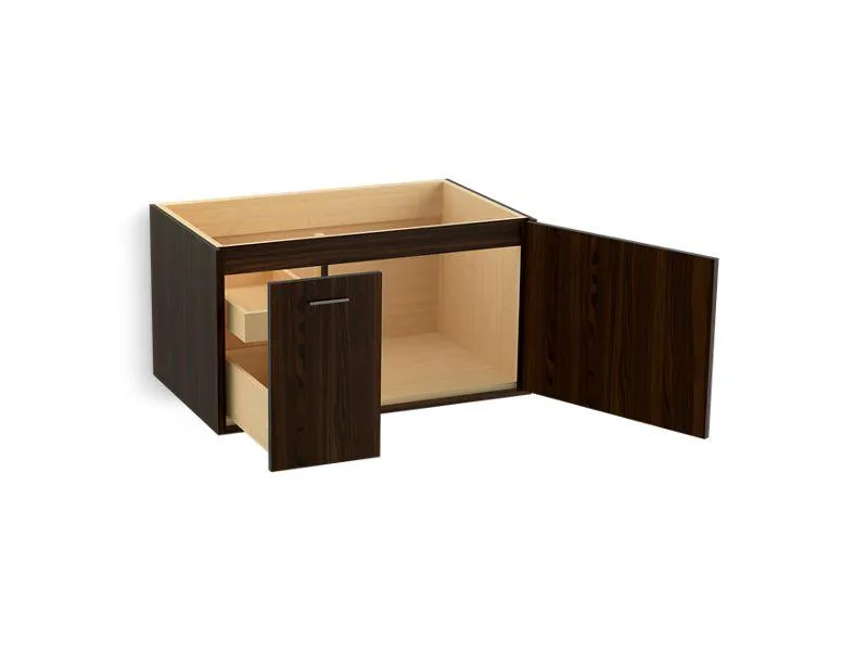 KOHLER K-99543-L-1WA Jute 36" wall-hung bathroom vanity cabinet with 1 door and 1 drawer on left
