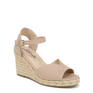 LifeStride Womens Tess Wedge Espadrille Sandals Tender Taupe 7.5 M