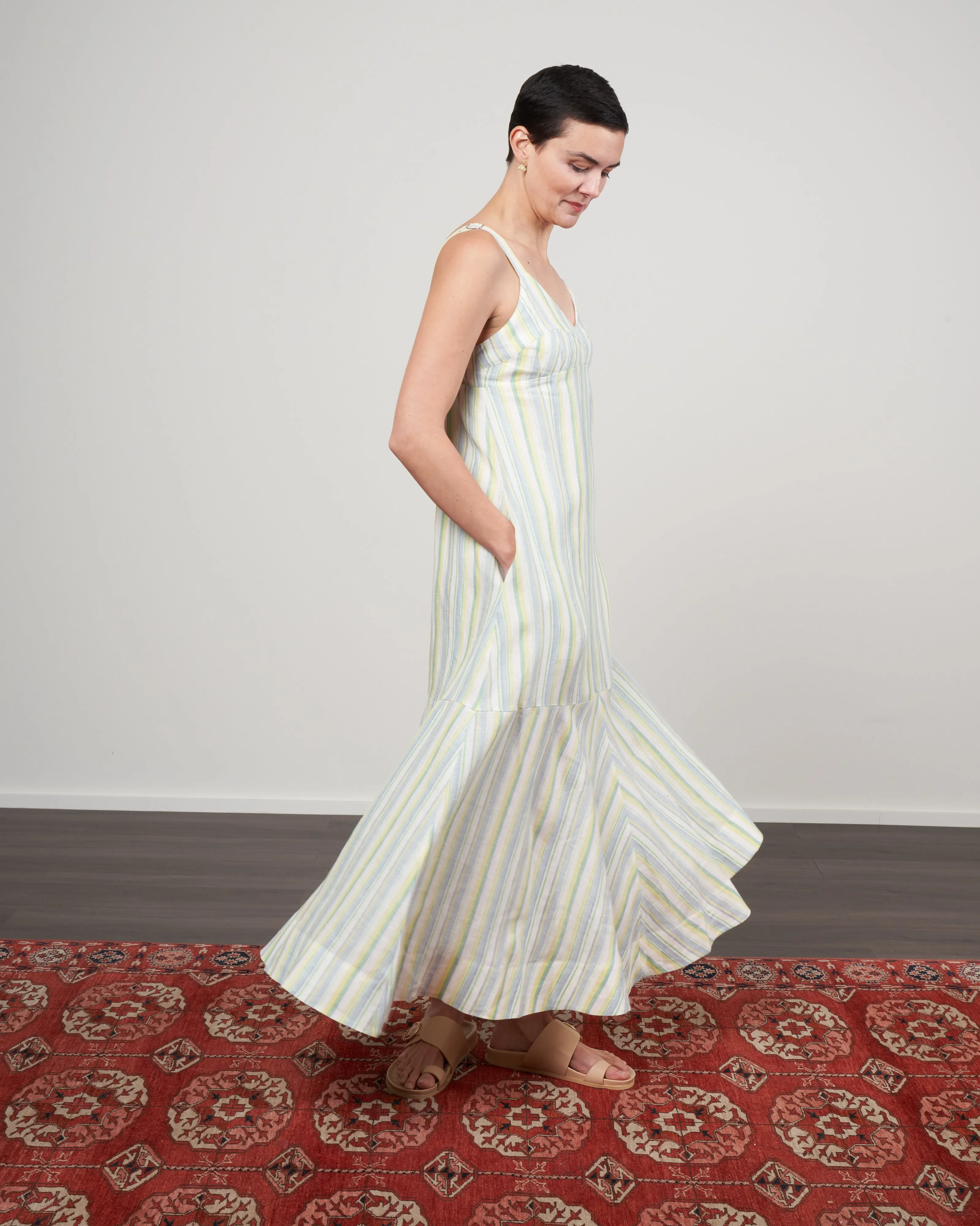 lou lou cami dress - lemon multi