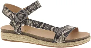 Lucky Brand Womens Gabrien Leather Ankle Strap Wedge Sandals Tan 6 Medium (B,M)