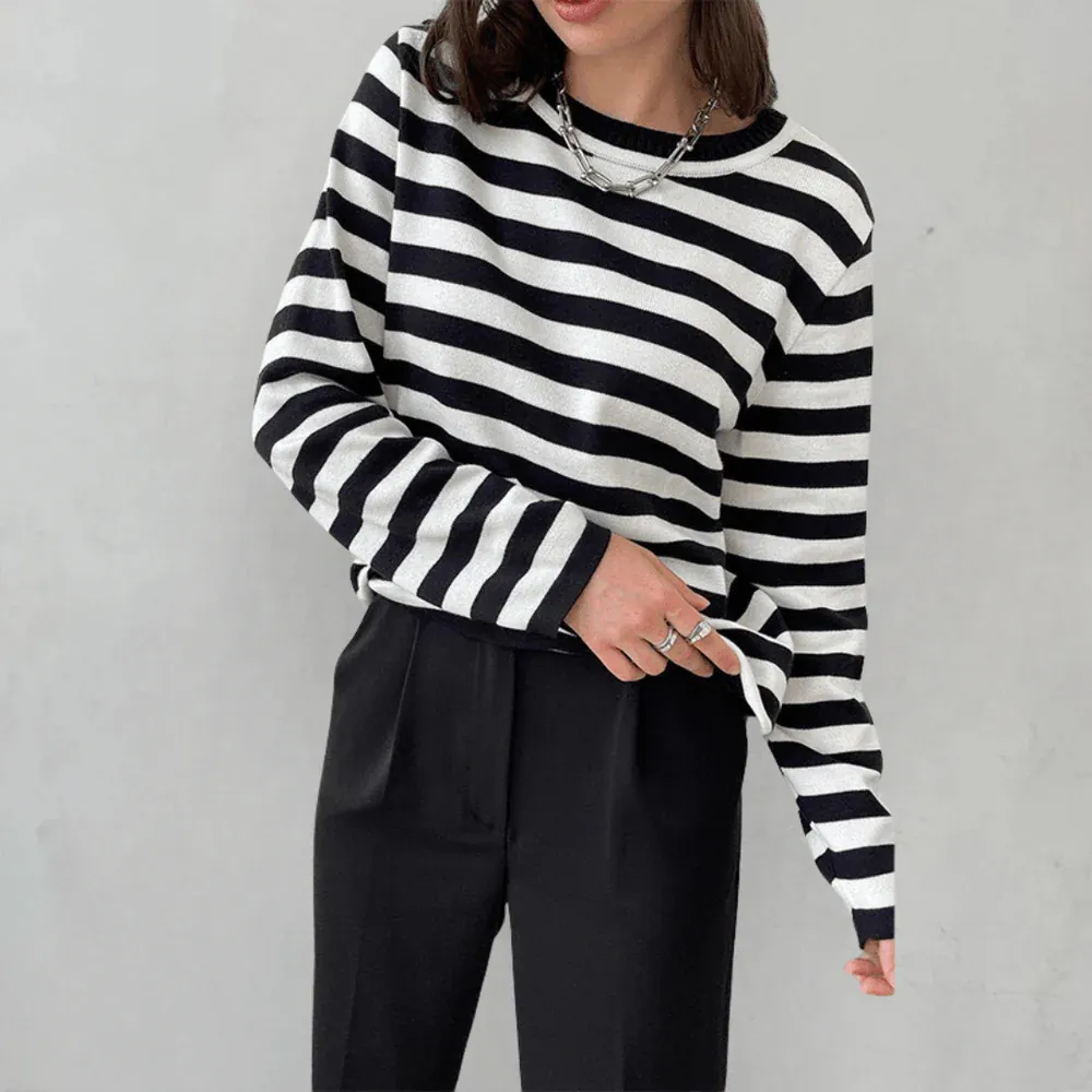 MARINE - Gestreiftes Langarmshirt – Klassiker mit französischem Flair