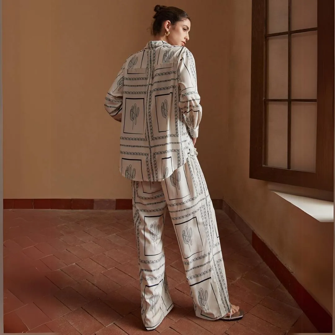 Matilda™ | Satin Cactus Print Set