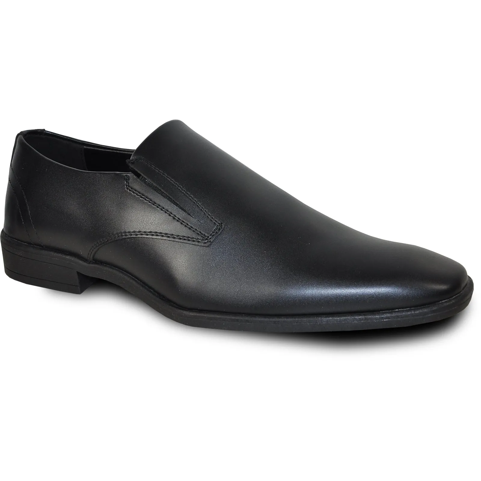 Mens Plain Pointy Square Toe Dress Loafter in Brown
