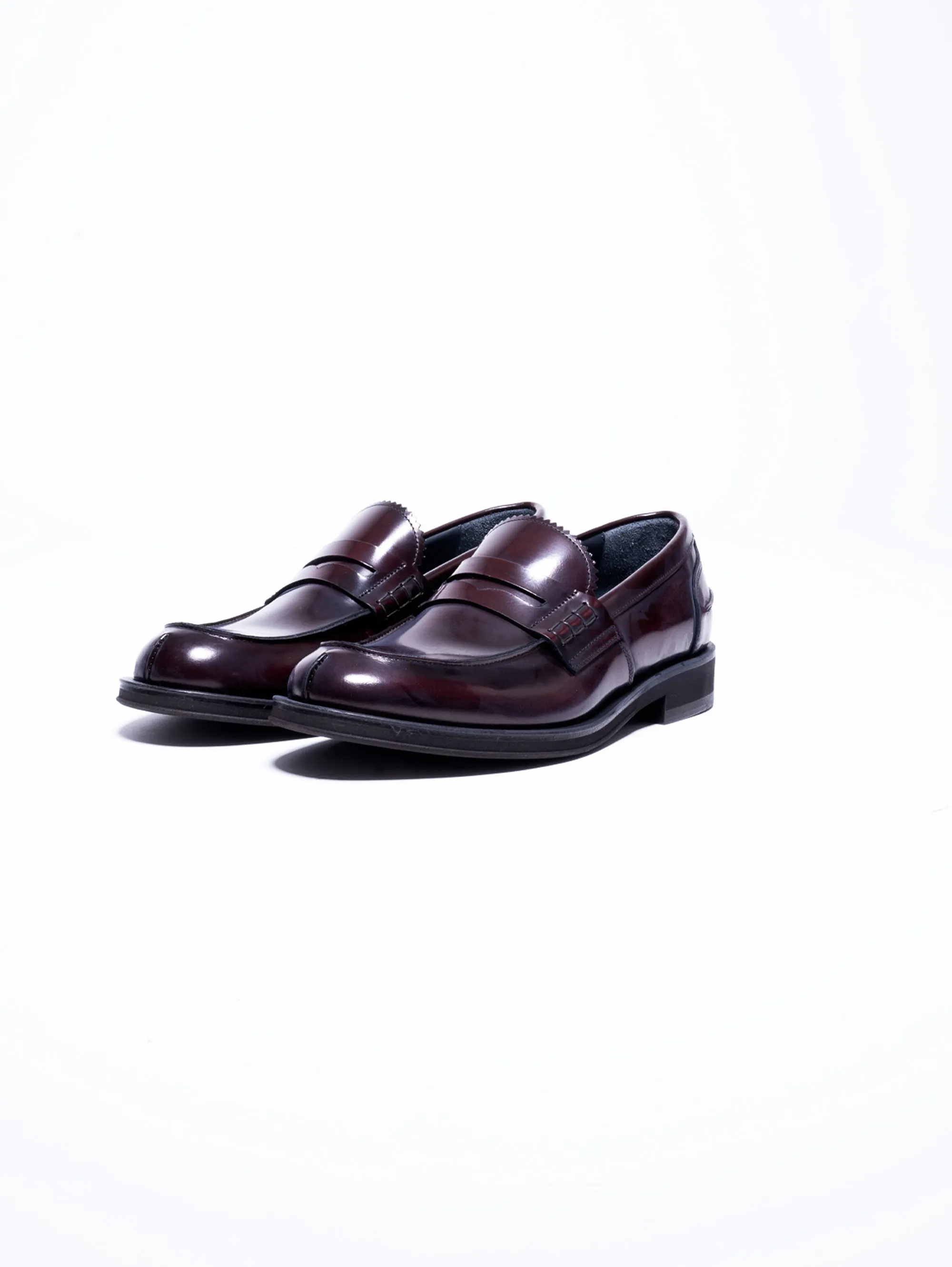 Mocassino Penny Loafer in Abrasivato Bordeaux