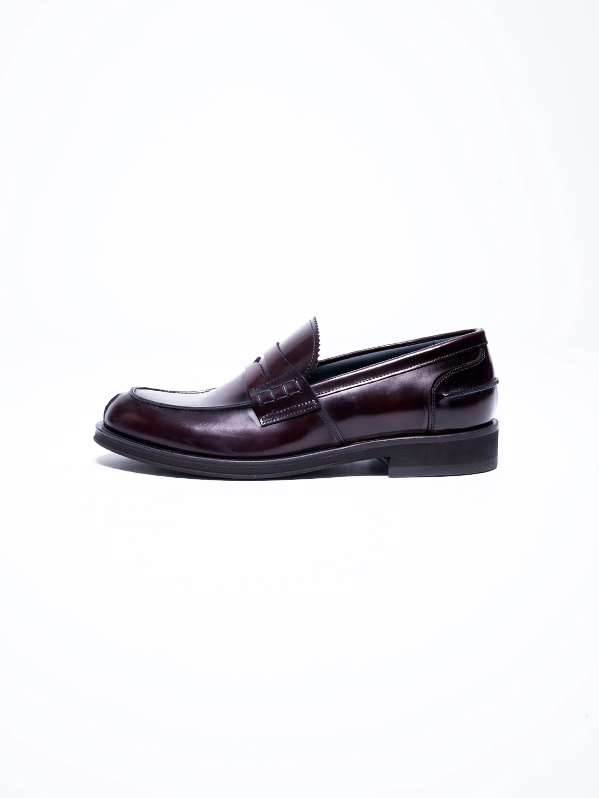 Mocassino Penny Loafer in Abrasivato Bordeaux