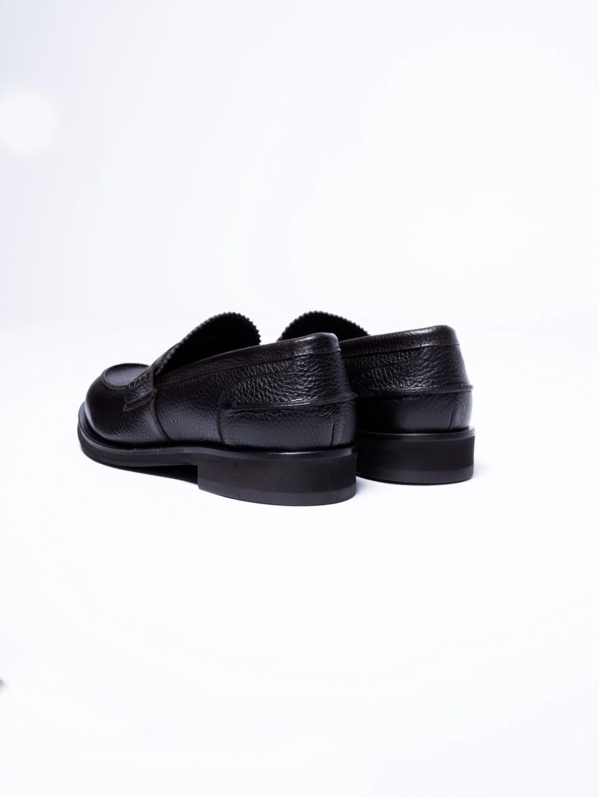 Mocassino Penny Loafer in Pelle Martellata Testa di Moro