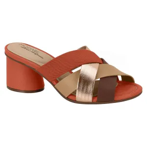 Modare 7179-107 Block Heel Slip-on Sandal in Terracotta