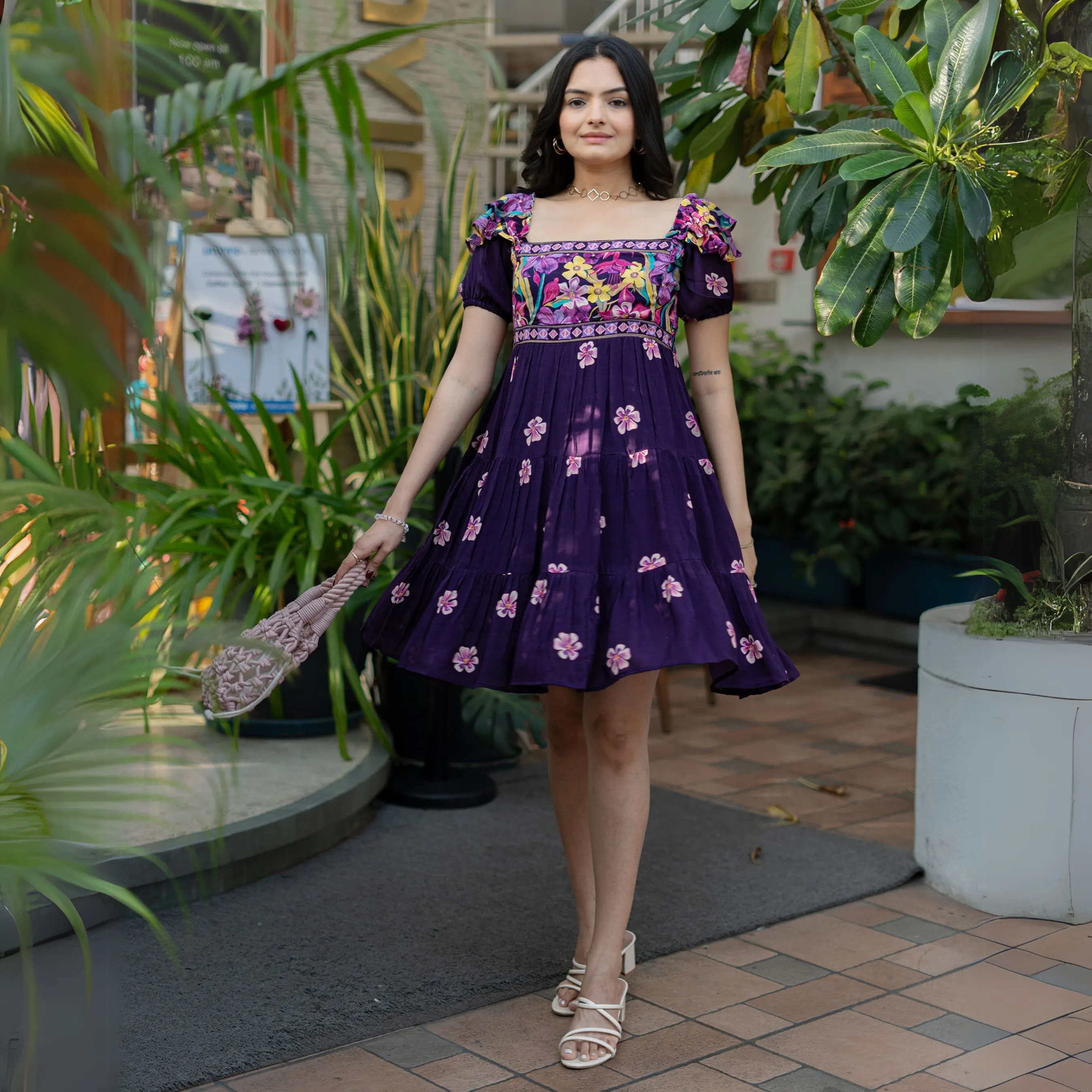 Moonlit Floral Dress