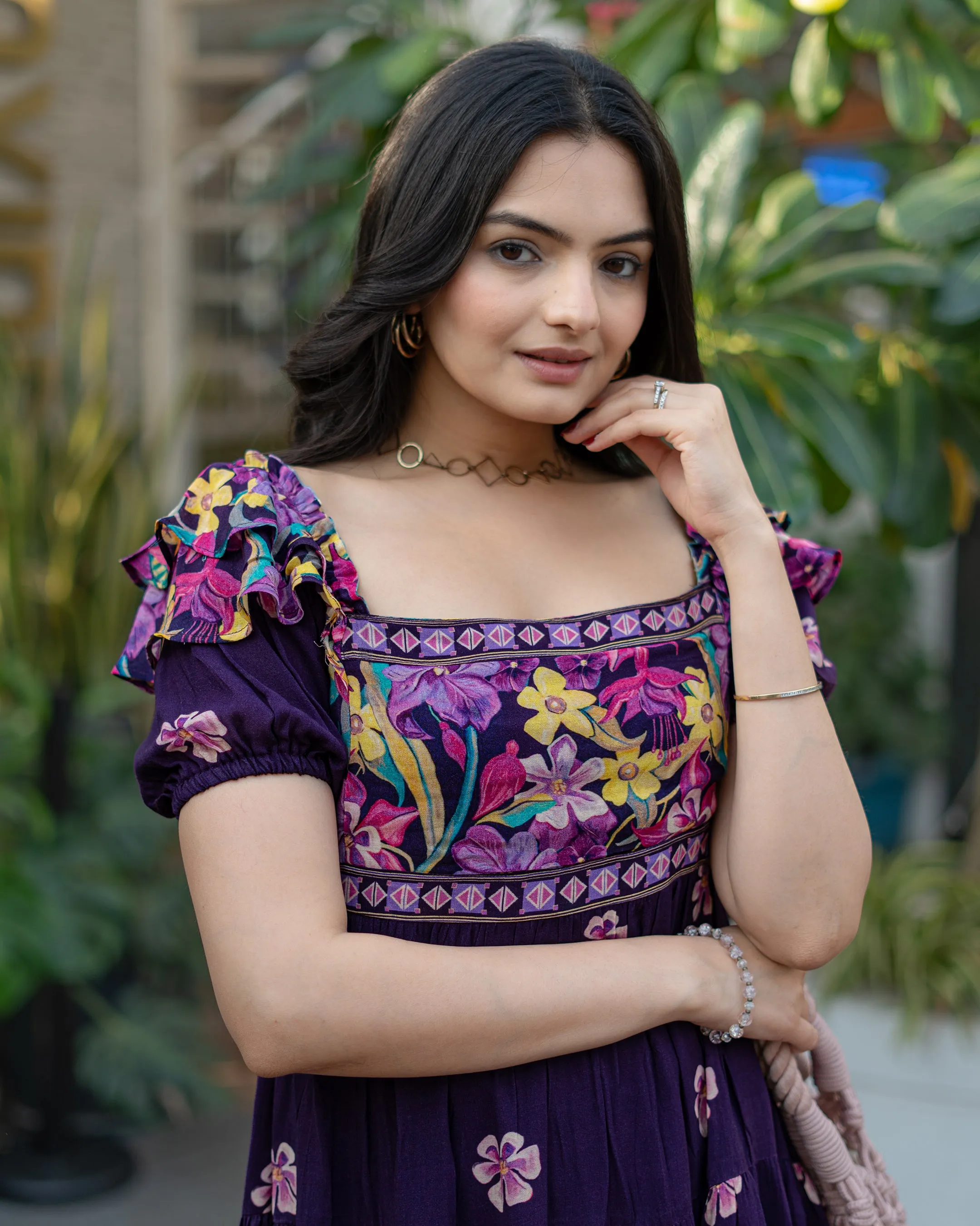 Moonlit Floral Dress