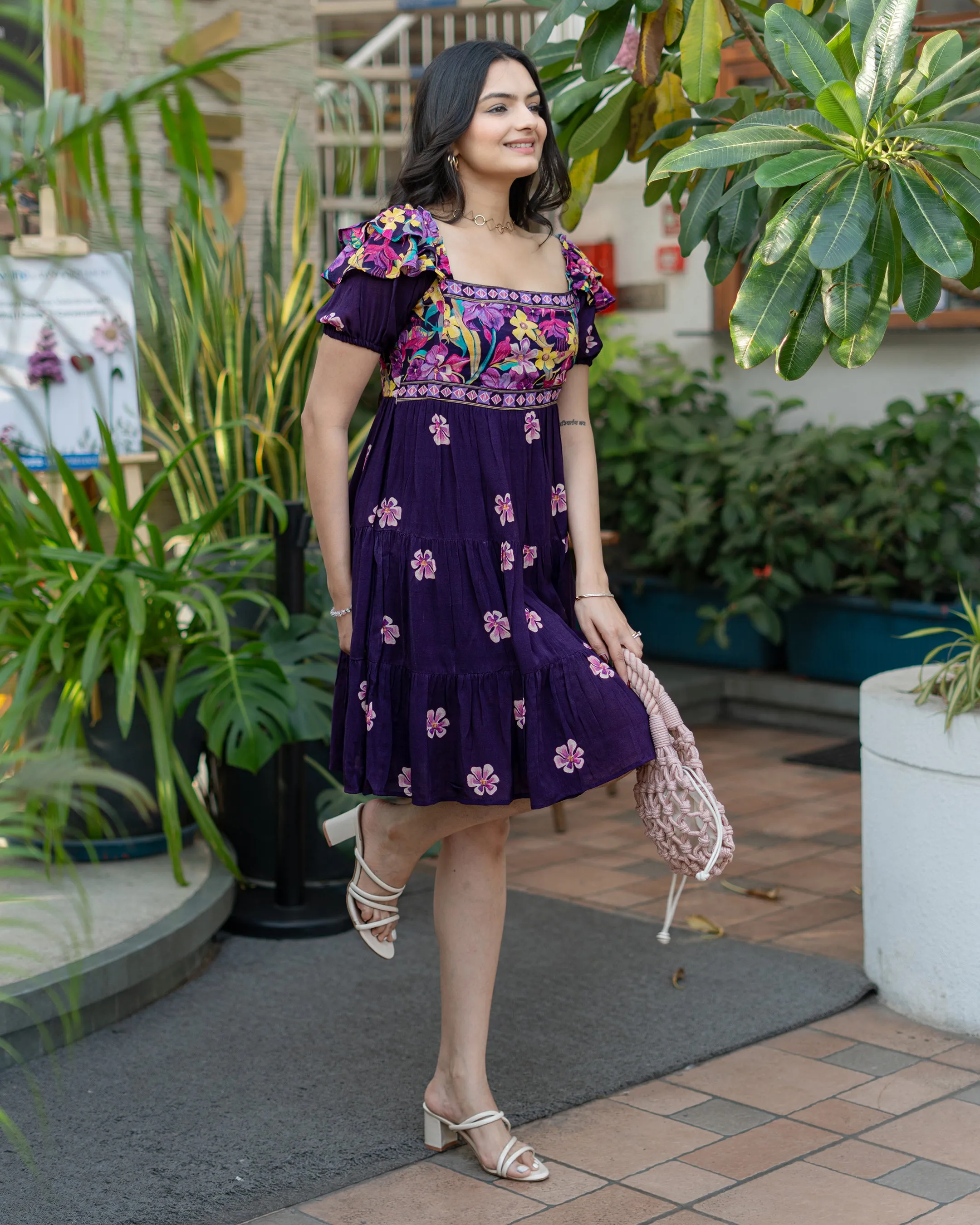 Moonlit Floral Dress