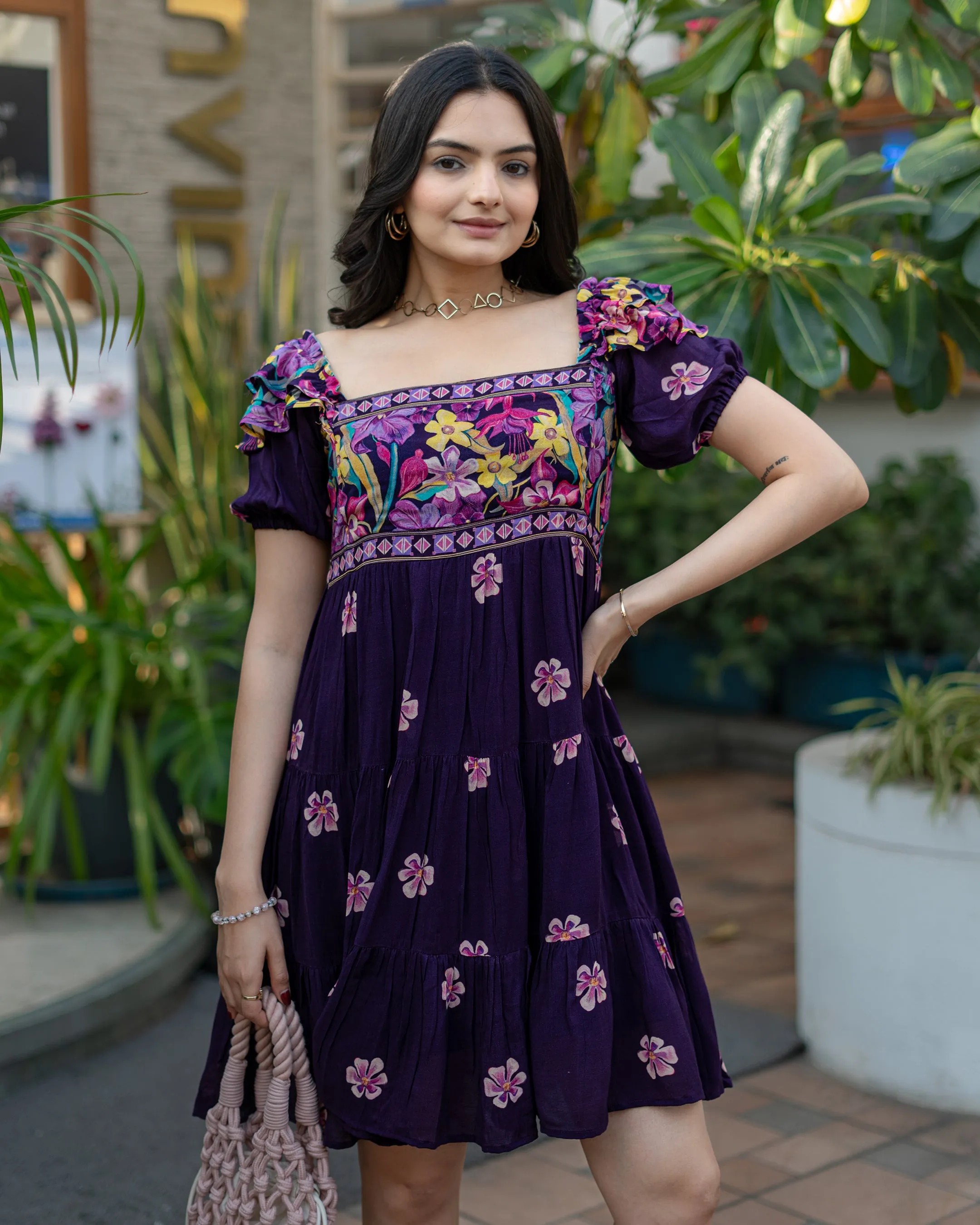 Moonlit Floral Dress