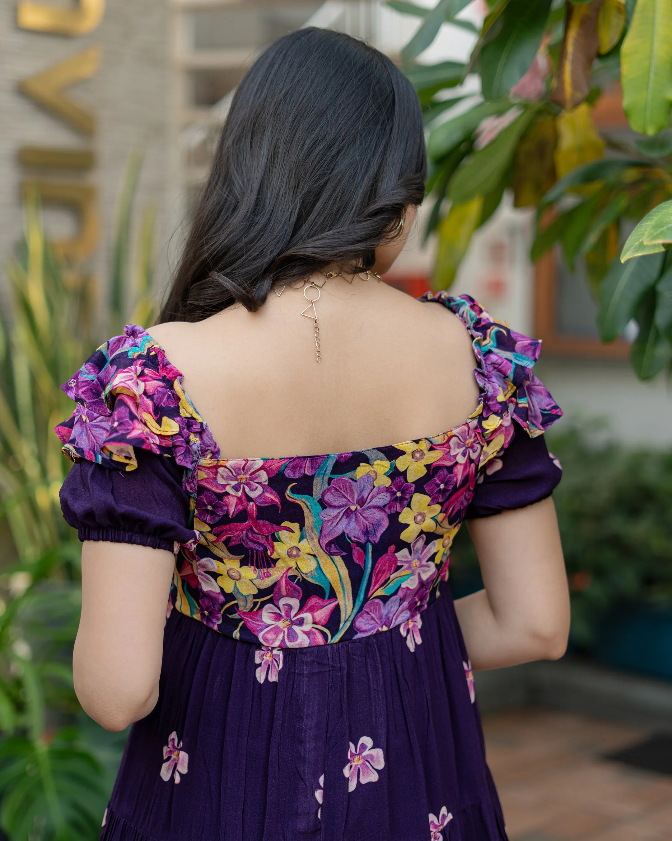 Moonlit Floral Dress