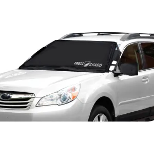 New FrostGuard Deluxe with Windshield panel and Mirror Covers - Weather Resistant - Security Panels and Wiper Blade Cover - Protects from Snow, Ice and Frost (XL, Black) Retails $94 