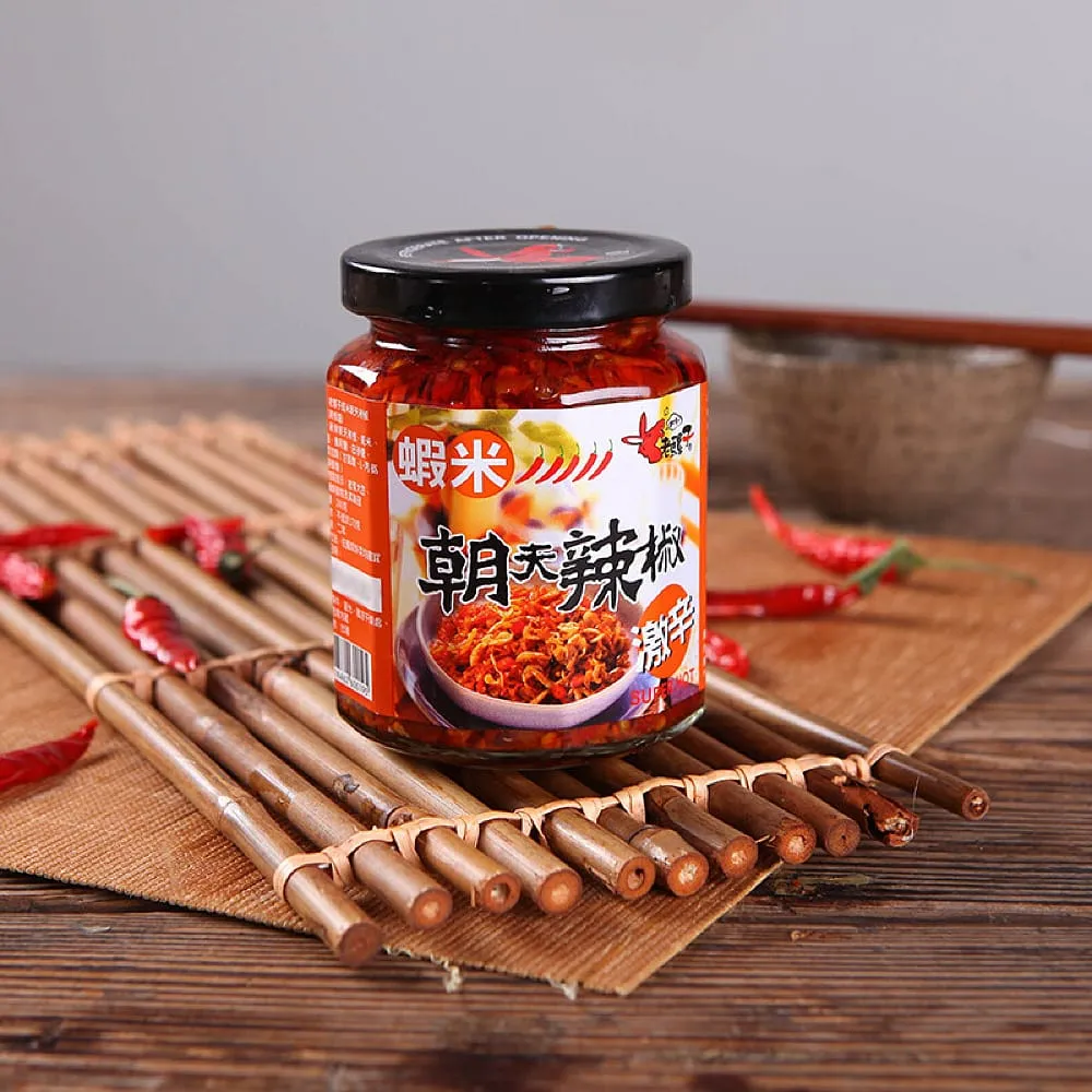 Old Mule Brand Extra Spicy Shrimp with Heaven Facing Chillies, Frozen, 240g