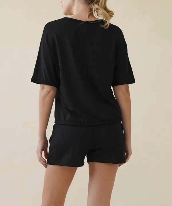 Organic Bamboo Crop Top & Short Lounge Set