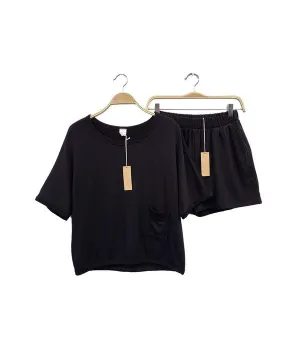 Organic Bamboo Crop Top & Short Lounge Set