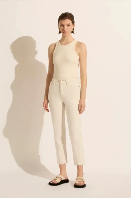 Outland Denim Zoe High Straight Crop Jean WAS $260