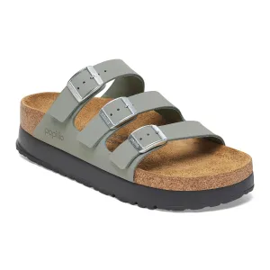 Papillio Florida Platform pure sage nubuck by Birkenstock