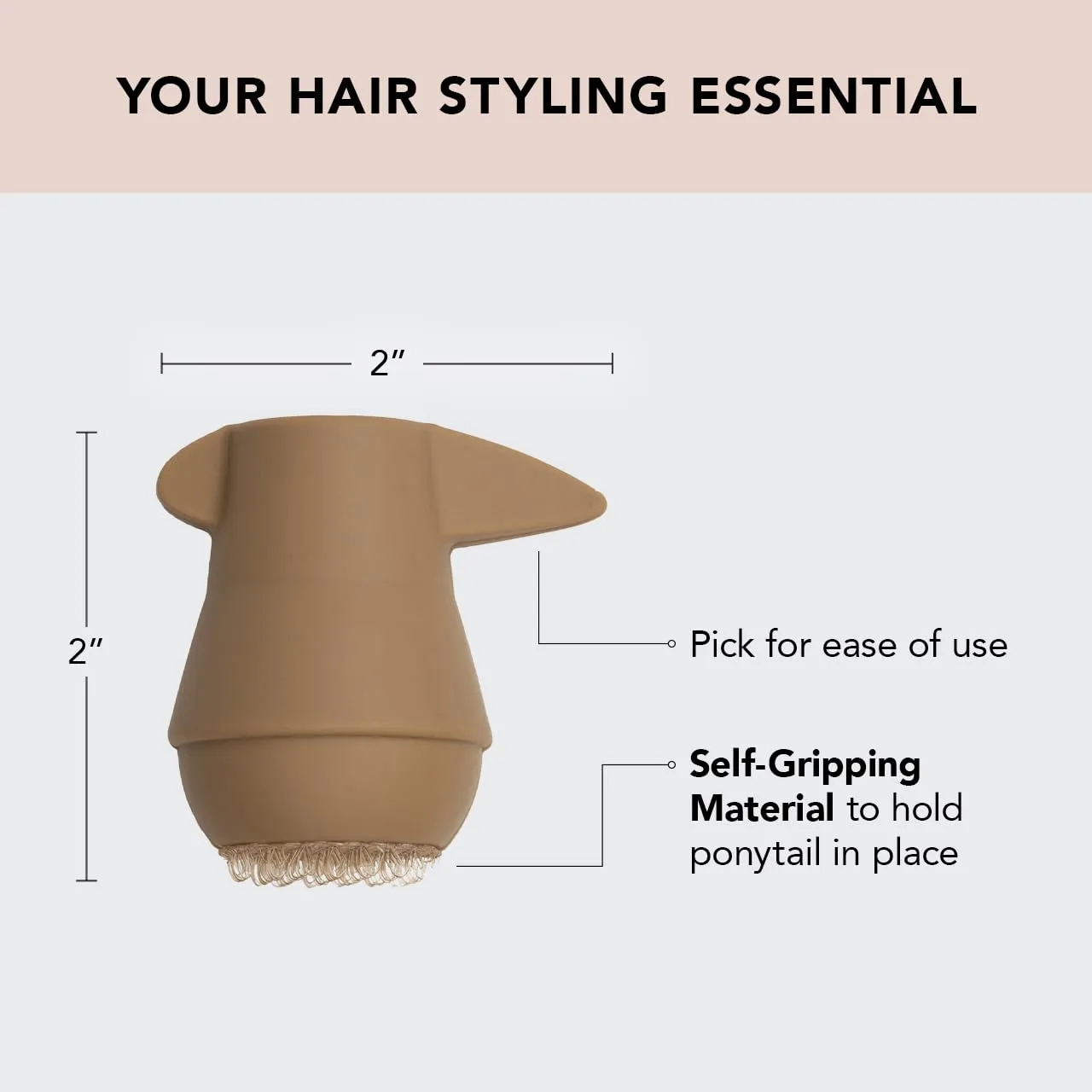 PONYFULL Hair Volumizer Tool - Adds Lift and Style to Your Ponytail | Hair Bun Maker for Women | Includes 3 No Snag Elastic Ties- Ideal for Daily Use or Any Ocassion - (Blonde)