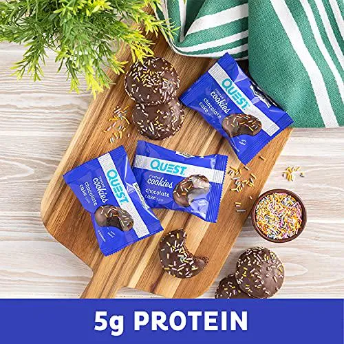 Quest Nutrition Chocolate Cake Frosted Cookies, 24 Count