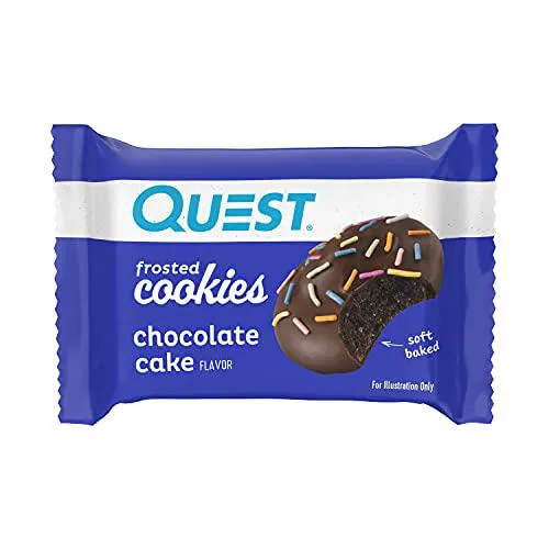 Quest Nutrition Chocolate Cake Frosted Cookies, 24 Count