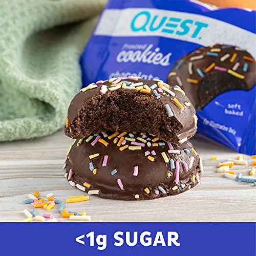 Quest Nutrition Chocolate Cake Frosted Cookies, 24 Count