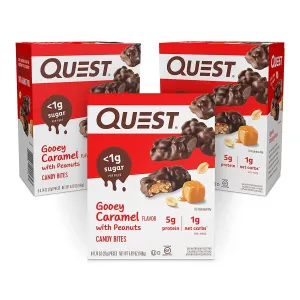 Quest Nutrition Gooey Caramel Candy Bites, 0.74 Oz - 8 Count (Pack of 3)