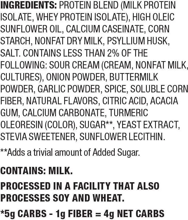Quest Nutrition Sour Cream and Onion Protein Chips, Low Carb, Gluten Free, Potato Free, Baked, (8 Count of 1.1 oz Bags) 9 oz