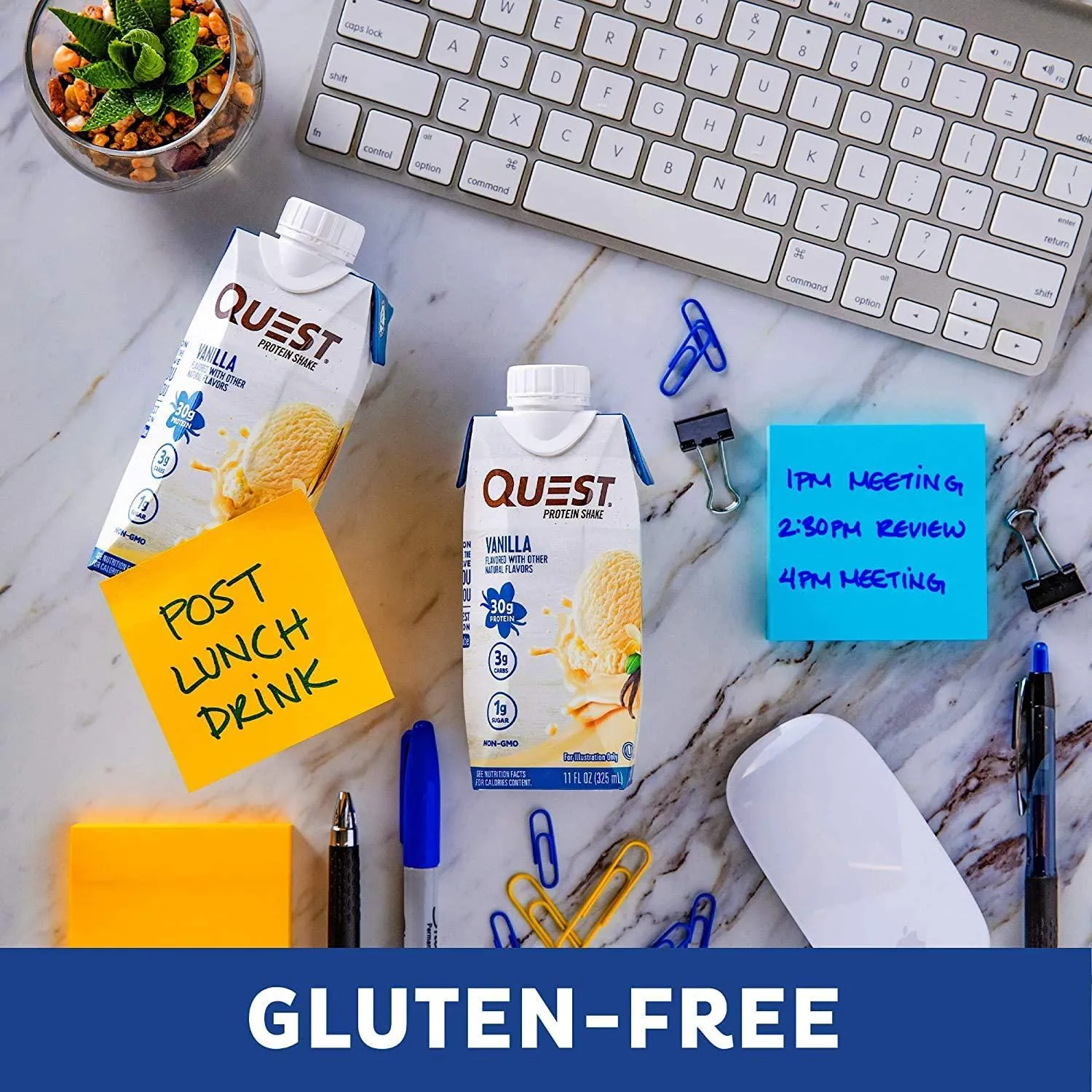 Quest Nutrition Vanilla Protein Shake, High Protein, Low Carb, Gluten Free, Keto Friendly, 12Count