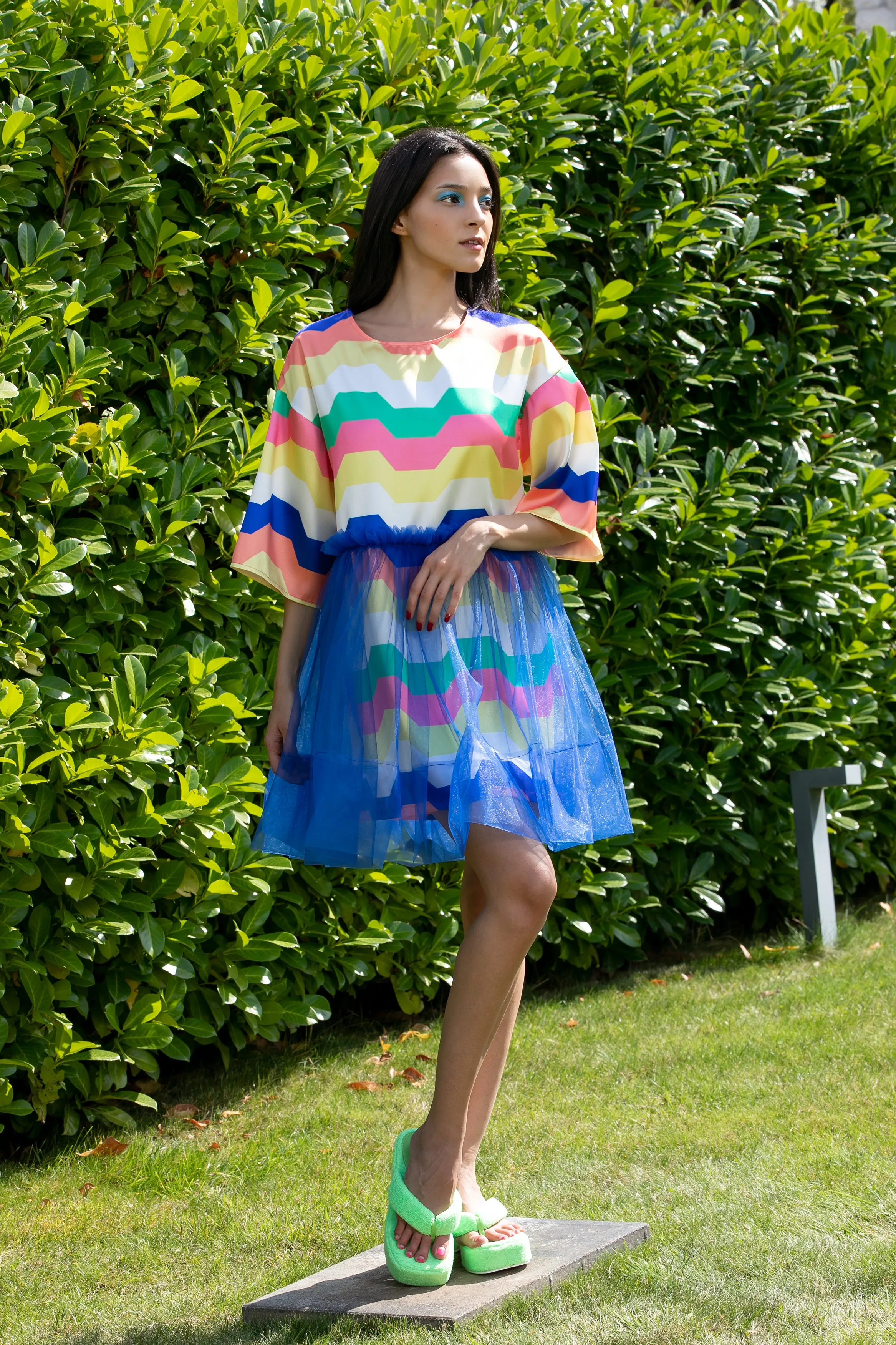 Rainbow Striped Dress
