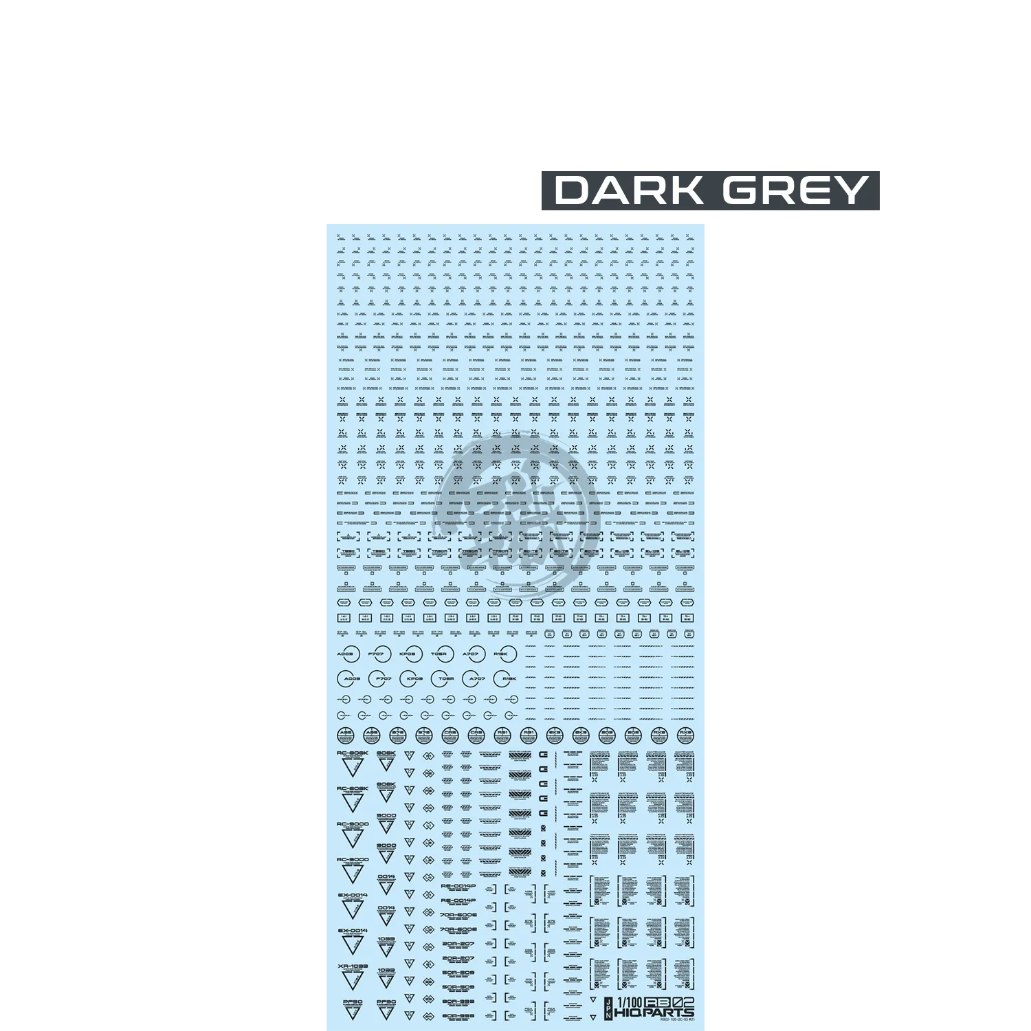 RB02 Caution Decal [Dark Grey] [1/100 Scale]