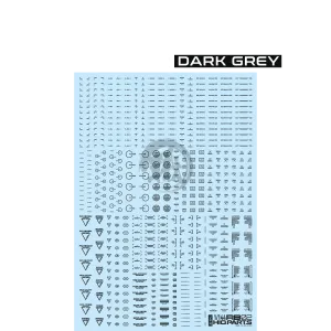 RB02 Caution Decal [Dark Grey] [1/144 Scale]