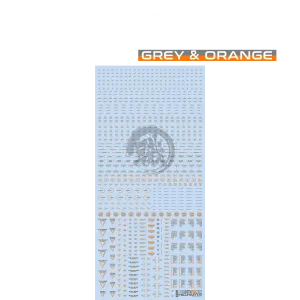 RB02 Caution Decal [Grey & Orange] [1/100 Scale]
