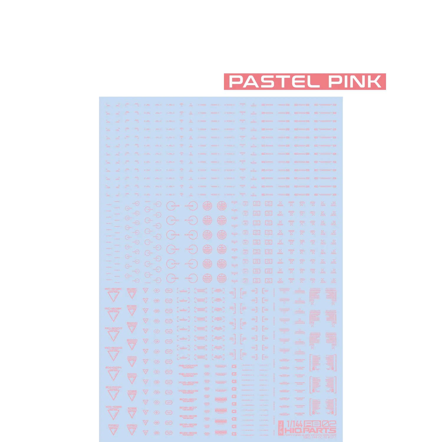 RB02 Caution Decal [Pastel Pink] [1/144 Scale]